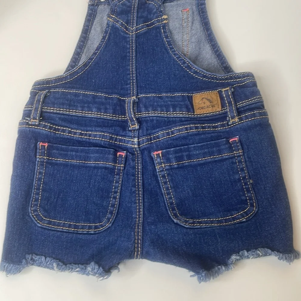 Jordache Shorts Overalls Embroidery Blue Denim Toddler’s Overalls Shorts